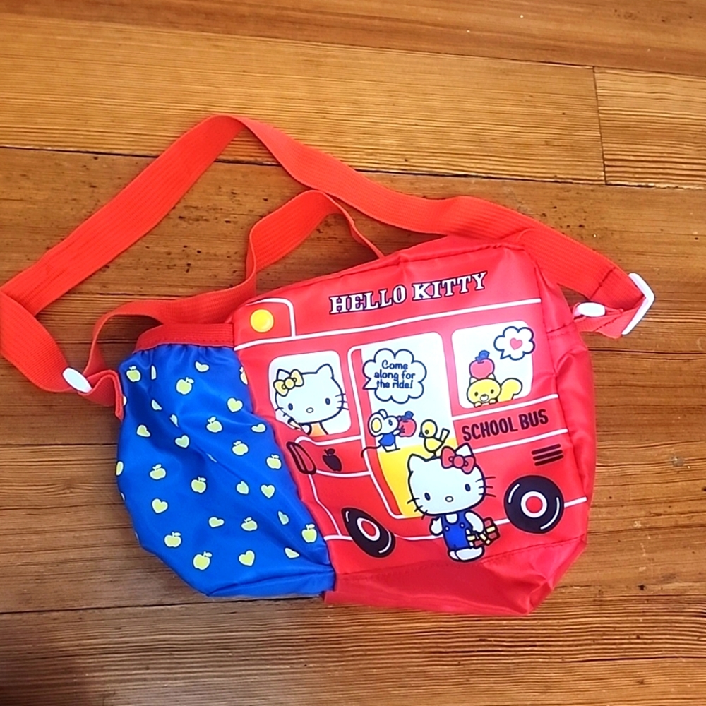 Kids hello kitty crossbody waterbottle zipper bag